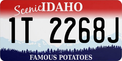 ID license plate 1T2268J