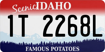 ID license plate 1T2268L