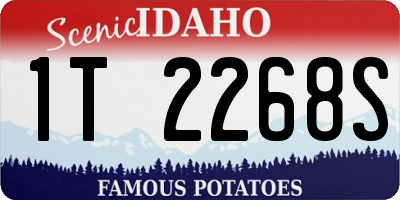 ID license plate 1T2268S