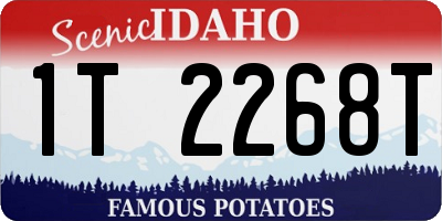 ID license plate 1T2268T