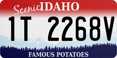 ID license plate 1T2268V