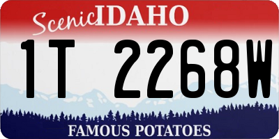 ID license plate 1T2268W