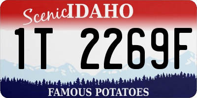 ID license plate 1T2269F