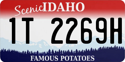 ID license plate 1T2269H