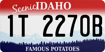 ID license plate 1T2270B