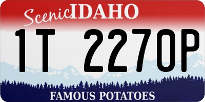 ID license plate 1T2270P