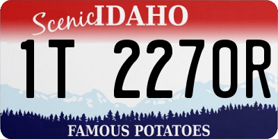ID license plate 1T2270R