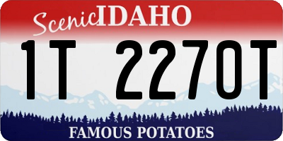 ID license plate 1T2270T