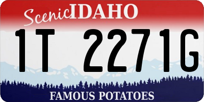 ID license plate 1T2271G