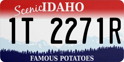 ID license plate 1T2271R