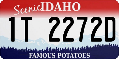 ID license plate 1T2272D