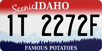 ID license plate 1T2272F