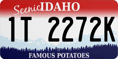 ID license plate 1T2272K