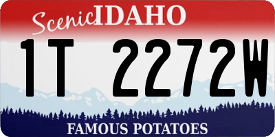 ID license plate 1T2272W