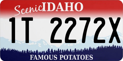 ID license plate 1T2272X