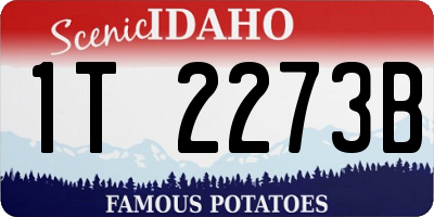 ID license plate 1T2273B