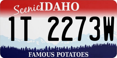 ID license plate 1T2273W
