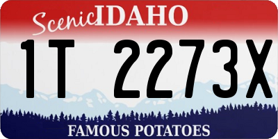 ID license plate 1T2273X