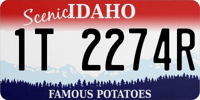 ID license plate 1T2274R