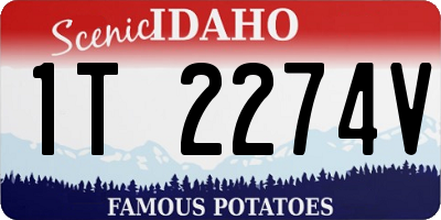 ID license plate 1T2274V