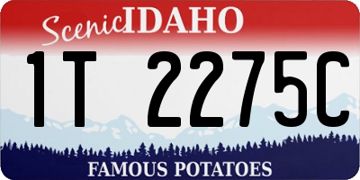 ID license plate 1T2275C
