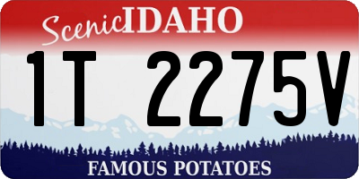 ID license plate 1T2275V