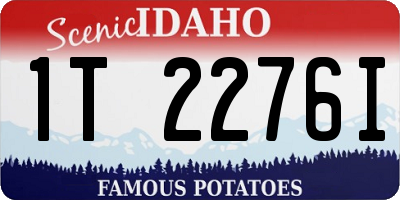 ID license plate 1T2276I