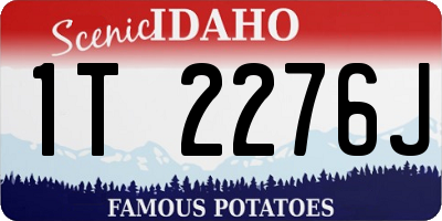 ID license plate 1T2276J