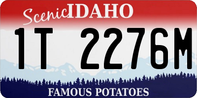ID license plate 1T2276M