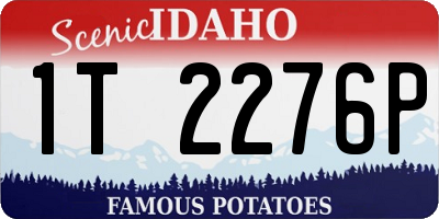 ID license plate 1T2276P