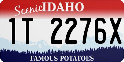 ID license plate 1T2276X