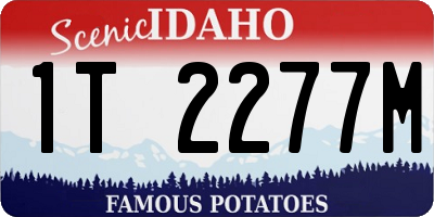ID license plate 1T2277M