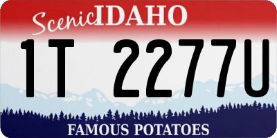 ID license plate 1T2277U