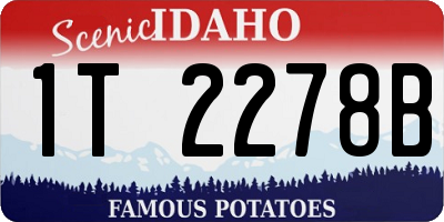 ID license plate 1T2278B