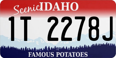 ID license plate 1T2278J