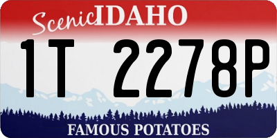 ID license plate 1T2278P