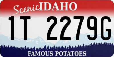 ID license plate 1T2279G