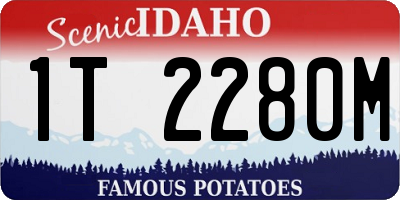 ID license plate 1T2280M