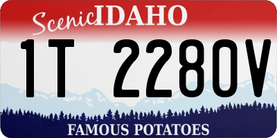 ID license plate 1T2280V