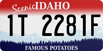 ID license plate 1T2281F
