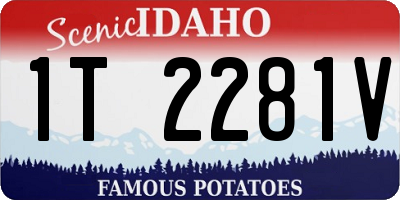 ID license plate 1T2281V