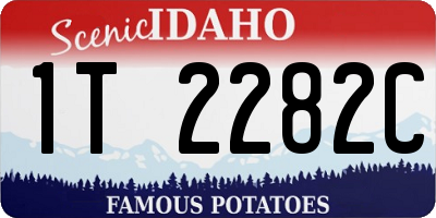 ID license plate 1T2282C