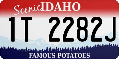 ID license plate 1T2282J