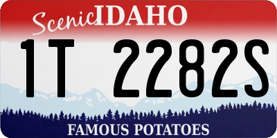 ID license plate 1T2282S