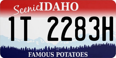 ID license plate 1T2283H