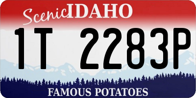 ID license plate 1T2283P