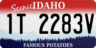 ID license plate 1T2283V