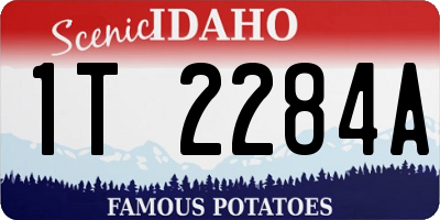 ID license plate 1T2284A