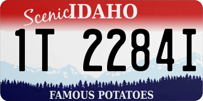 ID license plate 1T2284I