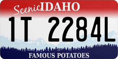 ID license plate 1T2284L